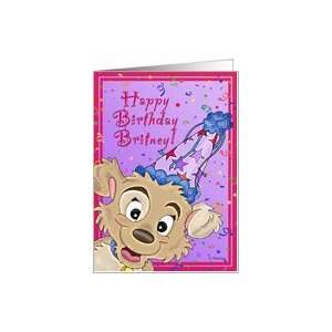  Britney   Birthday Pup w/ Princess Verse Card Health 