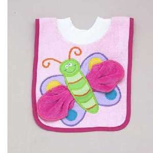  Butterfly Pullover Bib W/washcloth 