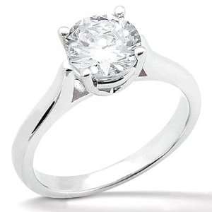   75 Ct. F VS1 diamonds solitaire gold engagement ring 