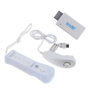  Motion Plus Remote(white) + Nunchuck Controller For Wii (white
