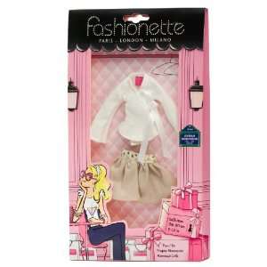 Fashionette Emma Skirt and Cache coeur T shirt, Fashion Clothes for 