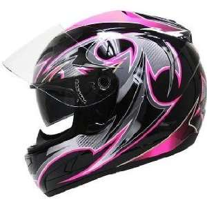   Full Face Dual Visor Ladies Motorcycle Helmet Sz S